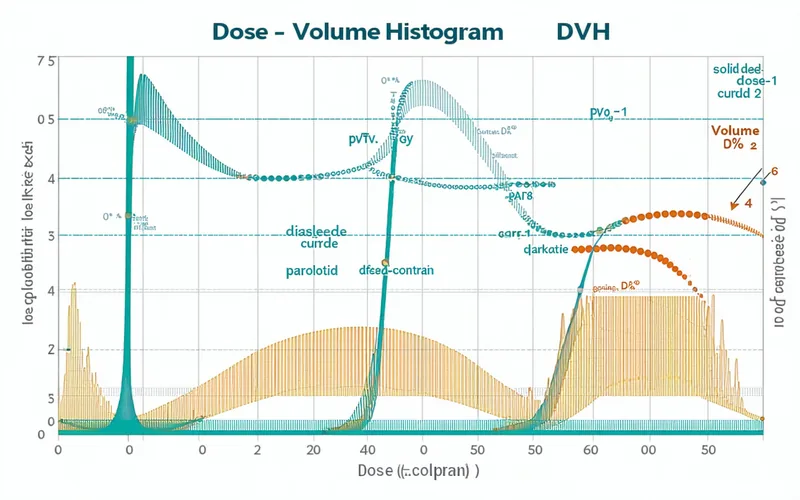 Dose-Volume Histogram curves showing target coverage and OAR sparing with constraint lines